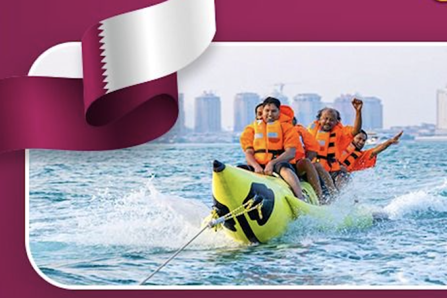 Swim and Jump on Qatar National Day